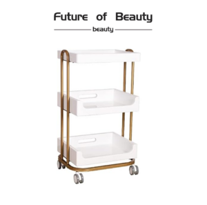 GOLD KOZMETIČKA KOLICA SA POLICAMA