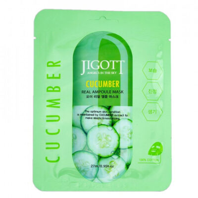 Jigott cucumber real ampoule mask 27ml