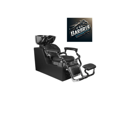 Barber pro šamponjera crni ram crna koža crna keramika YP8833