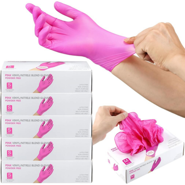 Nitrilne jednokratne rukavice Pink 100/1