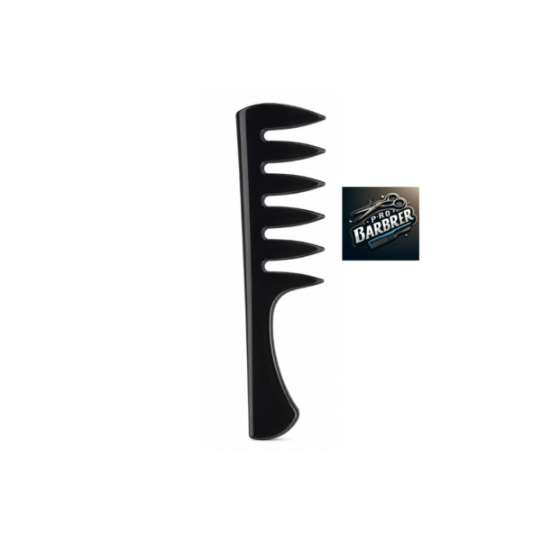 Barber pro češalj sa širokim zupcima-crni